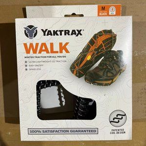 Yaktrax Walk Traction Cleats for Walking on Snow and Ice (M BLACK)
